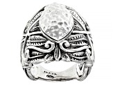 Sterling Silver "Peace Be Still" Statement Ring