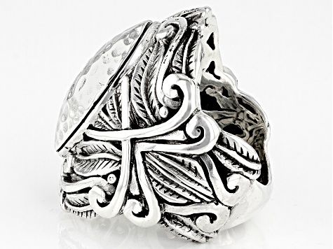 Sterling Silver "Peace Be Still" Statement Ring