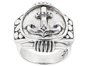 Silver "Anchor To My Soul" Watermark Mens Ring