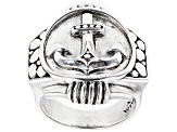 Silver "Anchor To My Soul" Watermark Mens Ring