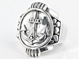 Silver "Anchor To My Soul" Watermark Mens Ring