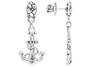 Silver "Anchor To My Soul" Watermark Earrings