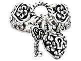 Sterling Silver Frangipani Charm Ring
