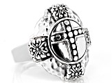 Silver "Whatever Is Pure" Cross Ring