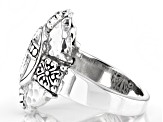 Silver "Whatever Is Pure" Cross Ring