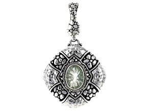Green Prasiolite Silver Watermark Enhancer Pendant 5.10ct