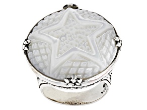 Carved Mother-of-Pearl Silver Star Ring