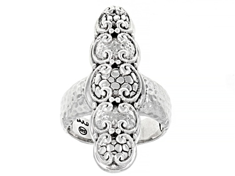 Sterling Silver "Steps Of Faith" Elongated Ring