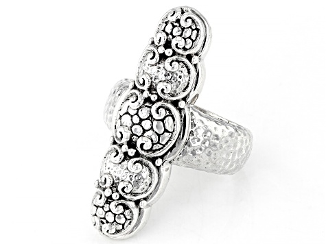 Sterling Silver "Steps Of Faith" Elongated Ring