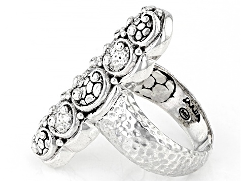 Sterling Silver "Steps Of Faith" Elongated Ring