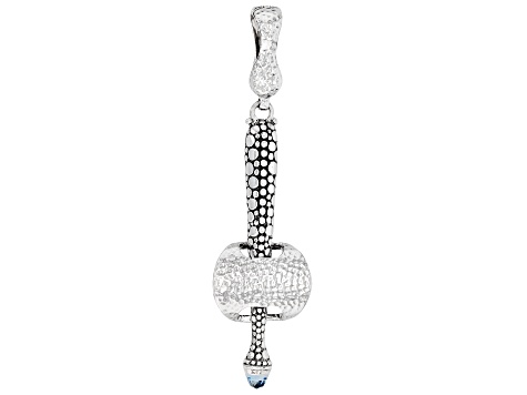 Swiss Blue Topaz Silver Enhancer Pendant 1.23ct