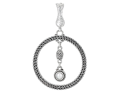 Cultured Freshwater Pearl Silver Enhancer Pendant - SRA6659 - Vimarsana News