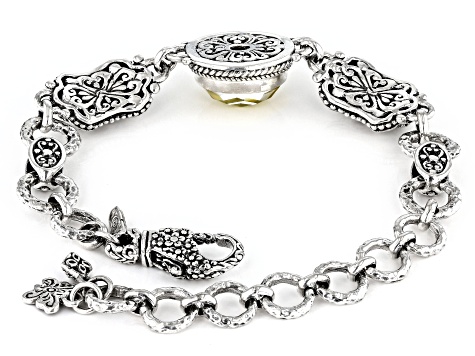 Buttercup Mother-of-Pearl Quartz Triplet Silver Bracelet 6.21ct ...