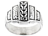 Silver "Steps To Faith" Hammered Ring