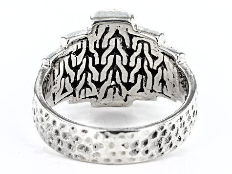 Silver "Steps To Faith" Hammered Ring