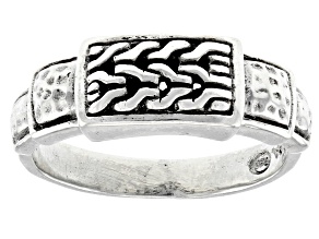 Silver "Steps To Faith" Chainlink Band Ring