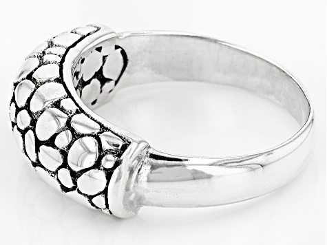 Silver Watermark Band Ring