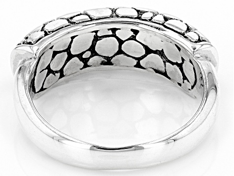 Silver Watermark Band Ring