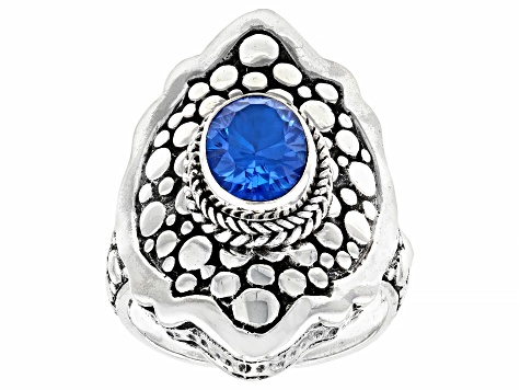 Royal Bali Blue™ Topaz Silver Ring 2.04ct