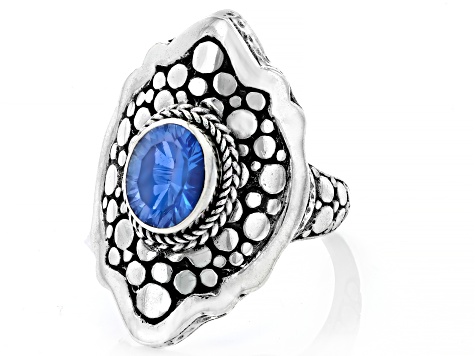 Royal Bali Blue™ Topaz Silver Ring 2.04ct
