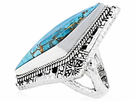Blue Mohave Kingman Turquoise Silver Ring