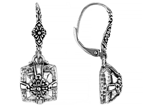 Sterling Silver Hammered Dangle Earrings - SRA6804 | JTV.com