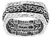 Silver Chainlink & Hammered Stackable Set of 3 Rings