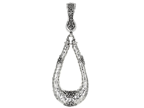 Sterling Silver Hammered Enhancer Pendant