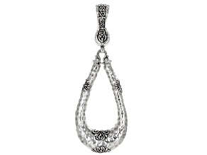 Sterling Silver Hammered Enhancer Pendant