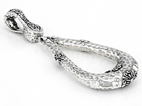 Sterling Silver Hammered Enhancer Pendant