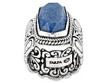 Blue Quartz Sterling Silver Band Ring