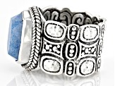 Blue Quartz Sterling Silver Band Ring