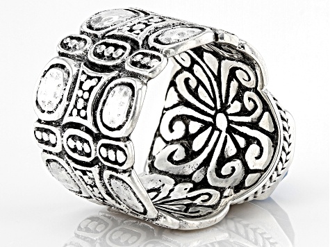 Blue Quartz Sterling Silver Band Ring