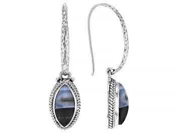 Picture of Blue Opal Sterling Silver Earrings