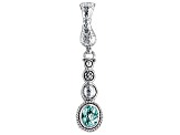 Green Lab Created Spinel Silver Watermark Enhancer Pendant 2.76ct
