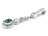 Green Lab Created Spinel Silver Watermark Enhancer Pendant 2.76ct