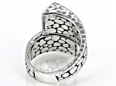 Silver Watermark & Hammered Bypass Ring