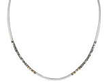 Silver And 18k Yellow Gold Over Silver Accent Collar Necklace