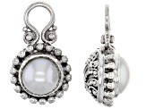White Cultured Freshwater Pearl Silver Earrings Set