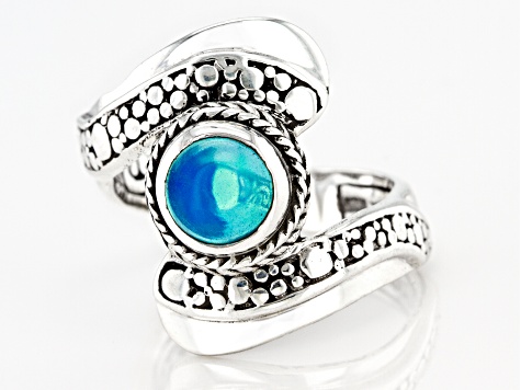 Paraiba Blue Opal Silver Ring - SRW169A | JTV.com