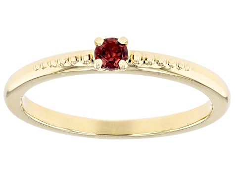 Red Garnet 14k Yellow Gold Ring 0.14ct