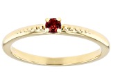 Red Garnet 14k Yellow Gold Ring 0.14ct