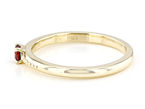 Red Garnet 14k Yellow Gold Ring 0.14ct