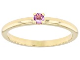 Pink Sapphire 14k Yellow Gold Ring 0.12ct