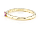 Pink Sapphire 14k Yellow Gold Ring 0.12ct