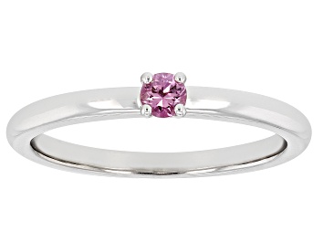 Picture of Pink Sapphire Rhodium Over 14k White Gold Ring 0.12ct