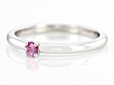 Pink Sapphire Rhodium Over 14k White Gold Ring 0.12ct