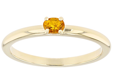 Orange Spessartite 14k Yellow Gold Ring 0.24ct