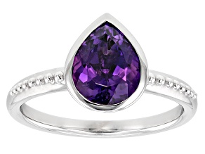 Purple Amethyst Rhodium Over 14k White Gold Hidden Heart Artisan Ring 2.49ct