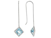 Sky Blue Topaz Rhodium Over Sterling Silver Earrings 2.47ctw